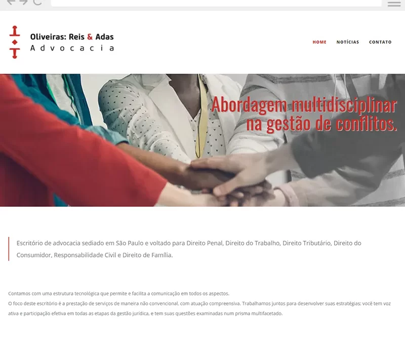 Criação de site para Advocacia ORA
