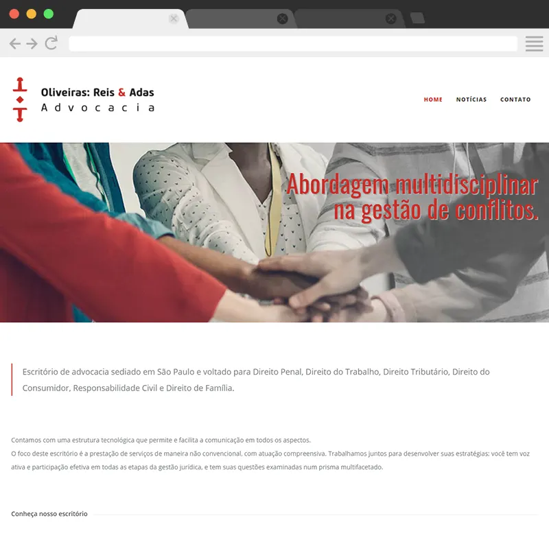 Criação de site para Advocacia ORA